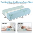 thumbnail image 3 of DONAMA Bed Pillow, Cervical Pillow for Neck Pain Relief, Memory Foam Neck Pillow for Sleeping, Contour Bed Pillow for Side and Back Sleeper, with Bamboo Pattern Pillowcase, 3 of 8