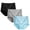 Light Blue, variant on Mrat Silk Panties for Women 3PCS Women's Briefs Comfortable Cotton High Waist Underwear Women Cotton Panties Satin Panties S-189 Purple 5XL