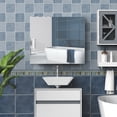 thumbnail image 2 of HOMCOM Wall Mount Medicine Cabinet with Mirror Adjustable Shelf 2 Doors, 2 of 9