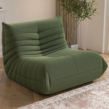 WHGBJA Bean Bag Chair for Adults,Comfy Togo Sofa Bean Bag Couch Lounge Soft Teddy Material Furniture Gift High-Quality Bean Bag Chair,Green