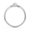 thumbnail image 4 of Birthstone Heart Ring with Shoulder Accents - Cubic Zirconia / White Topaz (April), 4 of 4