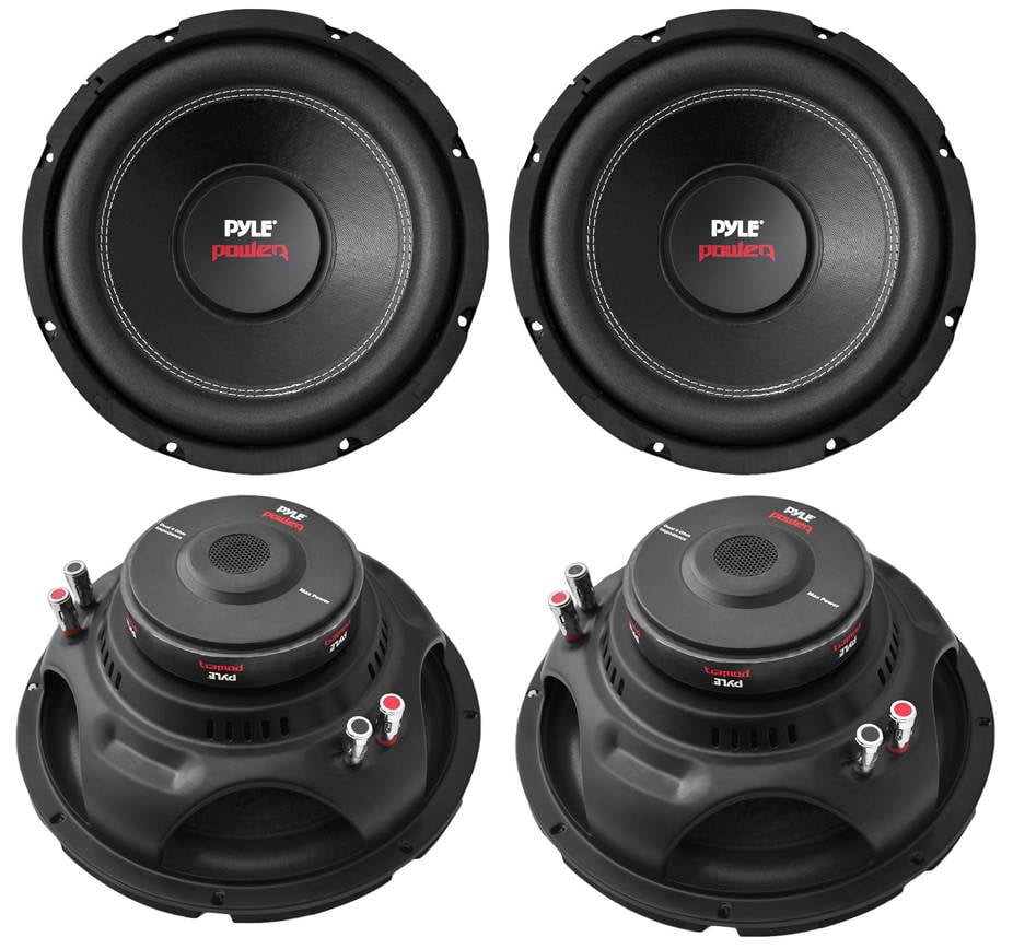 Pyle 12 Pouces 6400W 4-Ohm DVC Stéréo de Voiture Alimentation Audio Ensemble de Caisson de Basses, 4pk / PLPW12D