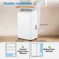 thumbnail image 4 of Powerful 3-in-1 Portable Air Conditioner 14000 BTU – Cools, Dehumidifies & Fans Up to 750 Sq.Ft – Fast Cooling, Sleep Mode, 24H Timer, Remote, Freestanding AC for Home or Office, White, 4 of 10