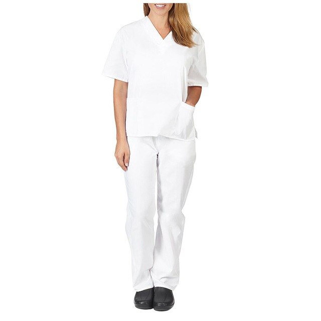 Tralilbee Women's Nursing Uniform Scrub Set – 2 Pockets (V-Neck with Cargo Pant)