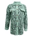thumbnail image 5 of CEHVOM Women's New Leopard Print Button Long Sleeve Jacket Shirt Coat Clearance, 5 of 5