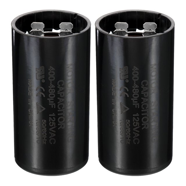 Unique Bargains 400-480uF/Mfd 125VAC 50/60Hz Motor Start Capacitor CD60 Run Capacitor 2 Pack