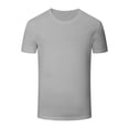thumbnail image 1 of RKSTN Chemises pour Hommes 2024 Été Manches Courtes Respirantes Douces Légères Chemises Couleur Unie Col Rond Blouse Hauts, 1 of 8