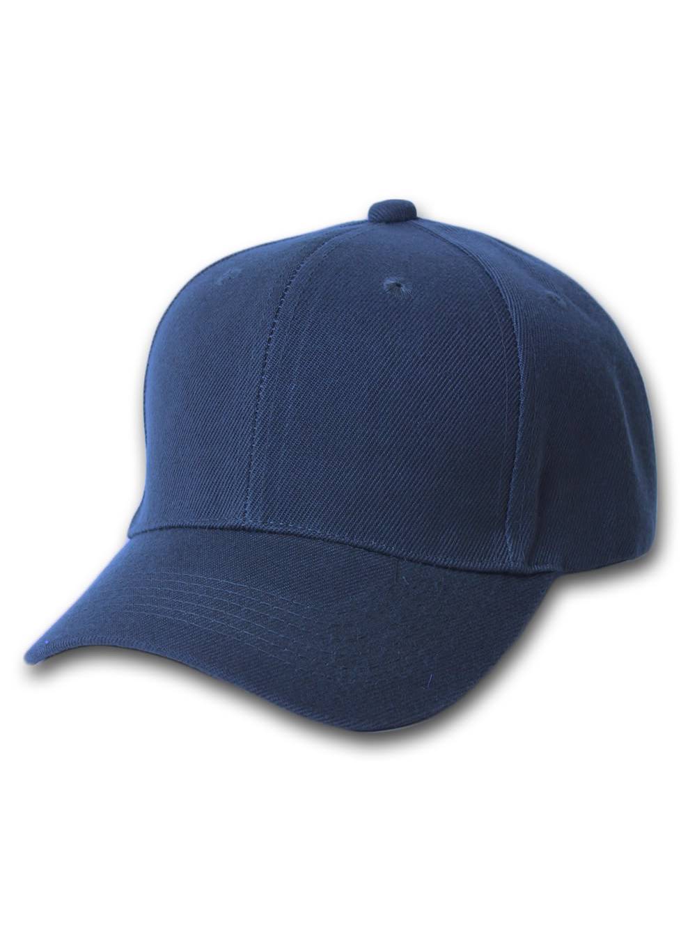 Chapeau à Visière Courbée Ajusté Simple, Bleu Marine 7