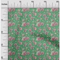 thumbnail image 2 of oneOone Polyester Spandex Tissu Vert à Fleurs Tissu pour Robe Tissu Imprimé Tissu au Mètre 56 Pouces de Large, 2 of 4