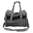 thumbnail image 3 of Pet Carrier, Dog Carrier Travel Bag High Elasticity PVC Collapsible Multi Grid Design Bite  Reflective Webbing  For Outdoor For Cat Wine Red,Grey, 3 of 8