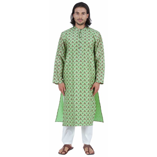 Atasi Kurta Traditionnel à Manches Longues pour Hommes Col Mandarin Tenue de Fête