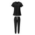 thumbnail image 1 of Female Scrub Set V Neckline Comfortable Nurse Work Clothing for Beauty Salon M, 1 of 8