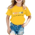 thumbnail image 1 of 2025 T-Shirts Graphiques Mignons pour Filles pour Adolescentes Col Rond Manches Courtes Coton Vêtements pour Filles Tee Été Décontracté T Vêtements Chemise, 1 of 4