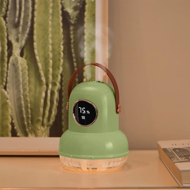 COFEST Cool Mist Humidifier with Night Ligh Portable Mini Humidifier with LED Screen Ultra-Quiet Wireless Humidifier Three Spray Modes for Baby Kids Bedroom Home Green