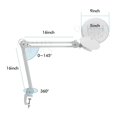 thumbnail image 3 of Quality Optics Professional Series Illuminated Workstation Swing Arm Magnifier Black 8LED Diopter, 3 of 5