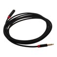 thumbnail image 1 of KAKOWELY headphone aux cable Braided 3.5mm Audio Extension Cable with Microphone Support 2M Male to Female Aux Adapter Compatible with Phones and Computers, 1 of 4