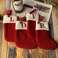 thumbnail image 2 of Lubelski Christmas Stocking Embroidered Letter with Hanging Rope Fine Workmanship Christmas Stocking Festive Xmas Decoration, 2 of 8