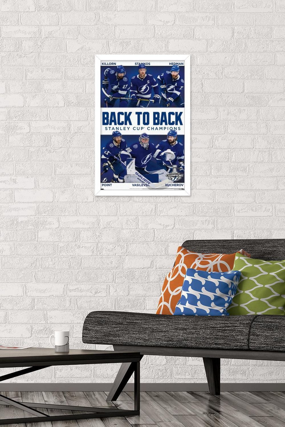NHL Tampa Bay Lightning - 2021 NHL Stanley Cup Champions Wall Poster, 22.375" x 34" Framed