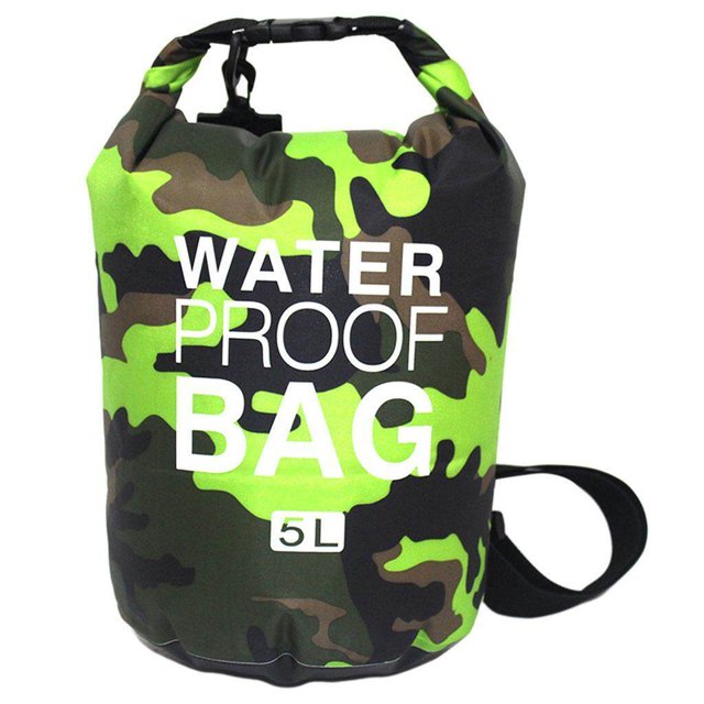 Sac Étanche pour Surf, Étanche, Léger, Pliable, Roulable, Extérieur, Rafting, Bateau, Flottant, Vert, 5 L