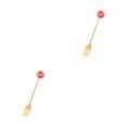 thumbnail image 2 of Transemion 1/2/3/5 Cartoon Adorable Restaurant Hotel Tableware Portable Washable Stainless Steel Stirring Mixing Dinnerware Cake Flatware Donut Fork Rose Red 2PCS, 2 of 6