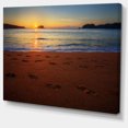 thumbnail image 2 of Foot printed Sandy Ocean Beach - Seashore Canvas Art Print, 2 of 4