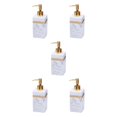 thumbnail image 2 of Ruiboury Resin Soap Dispenser Reusable for Tabletop Kitchen Shower Shampoo Bathroom White Gold 500ml 5Set, 2 of 6