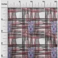 thumbnail image 1 of oneOone Tissu en Coton Flex Imprimé Ikat Tourbillon & Carreaux au Mètre 40 Pouces de Large, 1 of 4