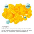 thumbnail image 4 of Unique Bargains 100pcs 16mm Rubber End Caps Cover PVC Vinyl Screw Thread Protector Round Wire Shelf Caps Yellow, 4 of 5