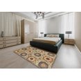 thumbnail image 4 of Ahgly Company Tapis d'Intérieur Ronds Abstraits Vert Brunâtre, Tapis de Zone Abstraits, 4 Pieds Rond, 4 of 6