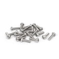 thumbnail image 1 of Unique Bargains M4 x 14mm 316 en Acier Inoxydable Tour de Tête Machine Vis Argent Ton 20pcs, 1 of 2