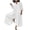 White, variant on LOVZFMLL Women's Jumpsuit, Casual Solid Turn-Down Collar Cotton Linen Romper Long Playsuit Zipper Jumpsuit Black, L