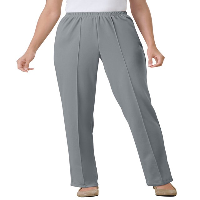 CHOK Women‘s Plus Size Elastic-Waist Soft Knit Pant - 24 W Navy