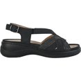 thumbnail image 3 of kozi Canada Sandale Compensée Décontractée Confortable pour Femmes OY3130 avec Bout Rond Semelle Orthopédique Remplaçable Noir Taupe, 3 of 8