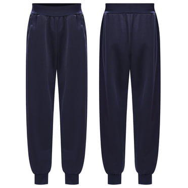 Haitryli Kids Boys Jogger Pants Elastic Waistband Solid Color Sweatpants with Pockets Navy Blue 160