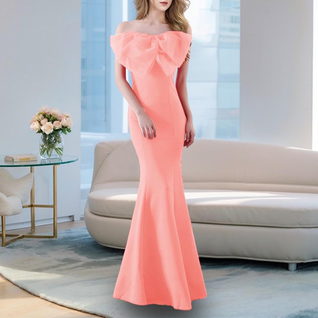 UPPADA Wedding Guest Dresses for Women One Shoulder Ruched Formal Evening Dress Wrap Ruffle Hem Dress Halter Bodycon Maxi Dress High Waist Party Prom Gown Cocktail Dress Deals