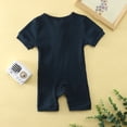 thumbnail image 4 of TBWNWG Girls Jumpsuit,Babys Girls Boys Summer Casual Solid Color Jumpsuit Knitted Ribbed Pattern Rompers Girls Rompers Size 7-8 Size 3-6 Months, 4 of 5