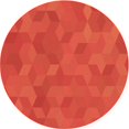 thumbnail image 1 of Ahgly Company Tapis Rond Lavable en Machine Intérieur Transitionnel Orange Rouge Orange, 3 Pieds Rond, 1 of 7