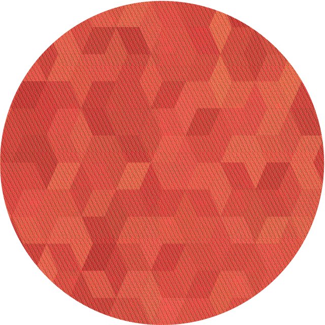 Ahgly Company Tapis Rond Lavable en Machine Intérieur Transitionnel Orange Rouge Orange, 3 Pieds Rond