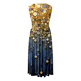 thumbnail image 5 of TJAZFJPA Robe Midi Robes d'Été Sans Manches Robe de Travail Manches Courtes Imprimé Col en V Robe Décontractée pour Femmes Grande Taille Robe Maxi Longues Robes d'Été Robe Débardeur, 5 of 5