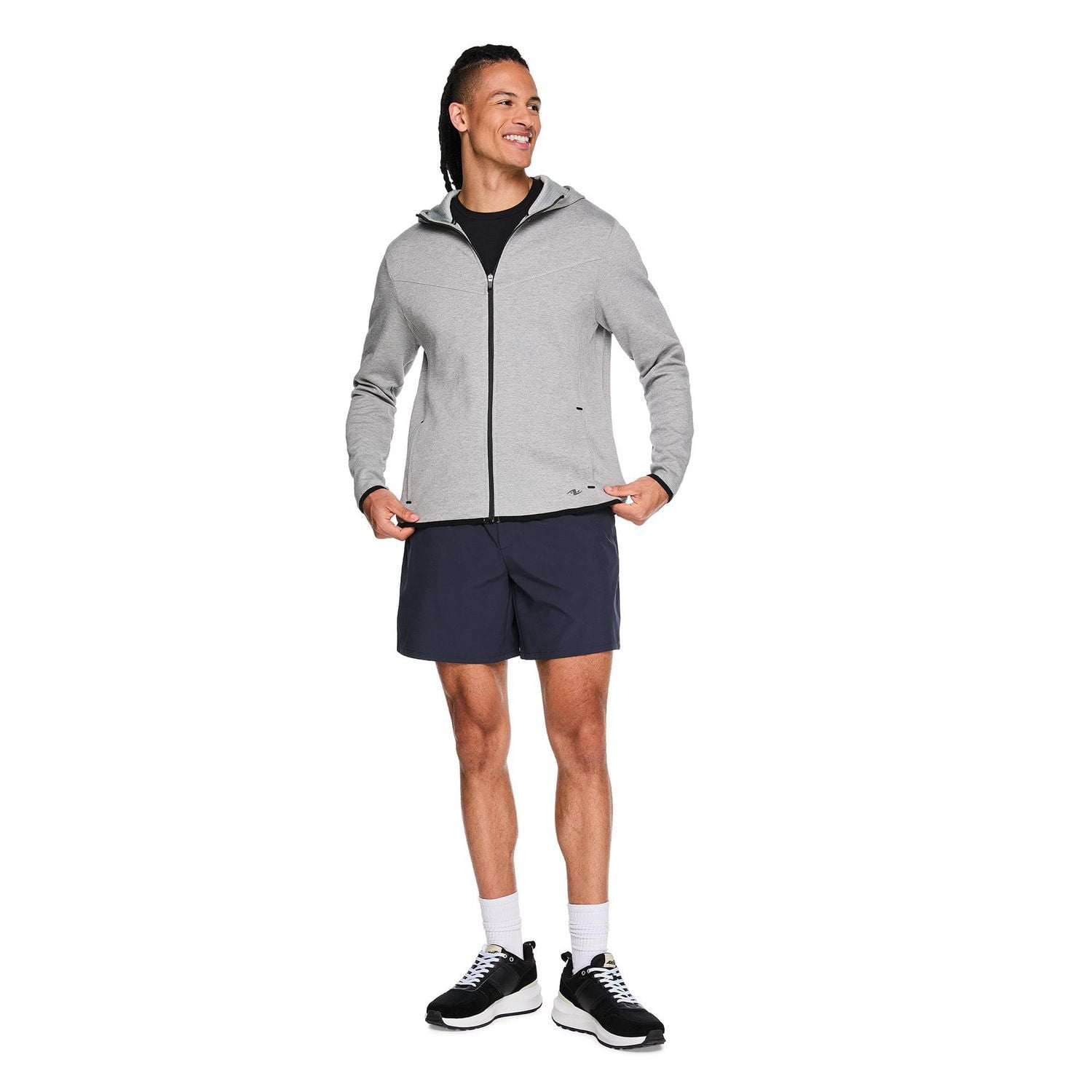 Haut à capuchon zippé sur la longueur Athletic Works pour hommes