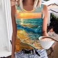 thumbnail image 1 of lSLJS Women Floral Printing Tank Round-Neck Sleeveless Block Tunic Tee Tops, Womens Tank Tops, 1 of 5