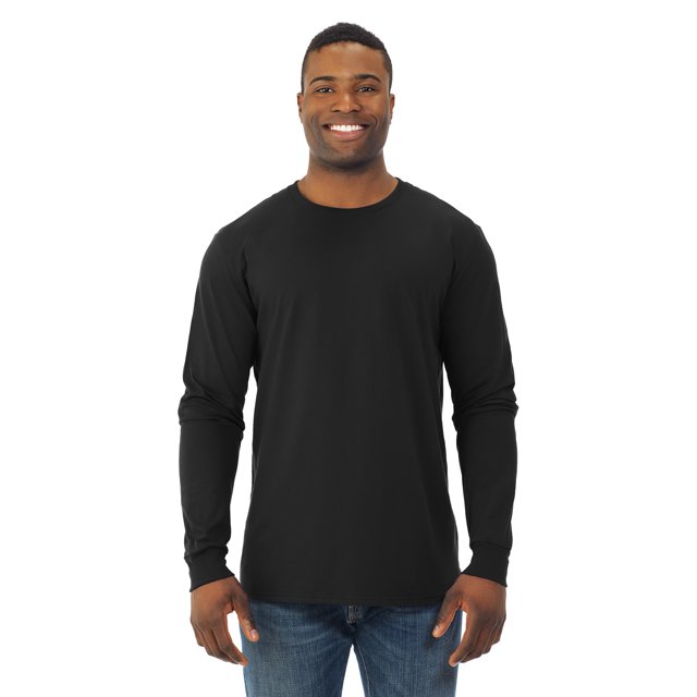 Fruit Of The Loom T-Shirt à Manches Longues pour Hommes, m, Noir