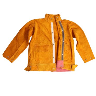 Heavy Duty Fire Retardant Full Cowhide Leather Welding Jacket 27''×22''