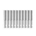 thumbnail image 1 of 10pcs 60mm Magnétique Rapide Libération 1/4 Hexagonale Tige Visseuse Foret Porte Rallonge Barre, 1 of 8