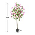 thumbnail image 2 of Bougainvillea Artificial Tree, 4/5/6 Ft Artificial Bougainvillea Tree, Bougainvillea Tree Artificial Plant with Pot, Faux Blooming Tree for Home Office Decor, 2 of 7