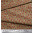 thumbnail image 3 of Soimoi Poly Georgette Fabric Leaves & Strawberry Fruits Decor Fabric Printed Yard 52 Inch Wide, 3 of 3
