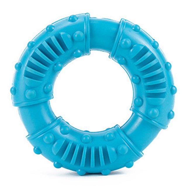 <p>Dog Rubber Teeth Grinding Donut, Easy To Use Safe Dog Chew Toy Interactive Bite For Outdoor</p>