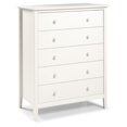 thumbnail image 1 of Alaterre Meubles Simplicité Bois 5 Tiroirs Coffre en Blanc, 1 of 7