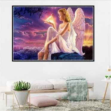 Peinture Diamant 5D DIY W029 Angel 40X30 Broderie de Strass en Cristal Peintures d'Artisanat pour Décoration Murale de Maison