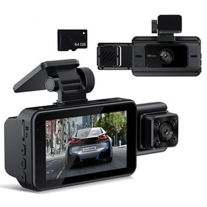 Estbridge Double 1080P Dash Cam avec WiFi IR Capteur de gravité de vision nocturne et 64GB Carte pour la sécurité et la commodité des voitures